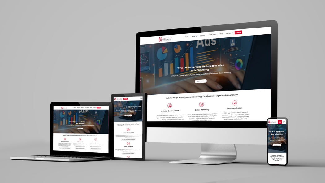 responsive design website homepage devices collection mockup